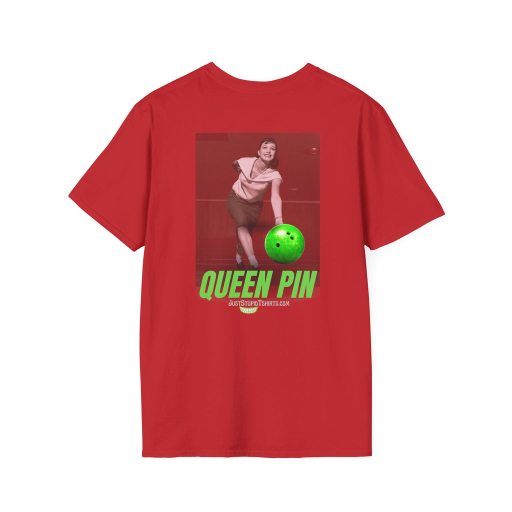 Queen Pin Bowling Tee — You Rule the Lanes - Vintage Pinup Graphic T-Shirt