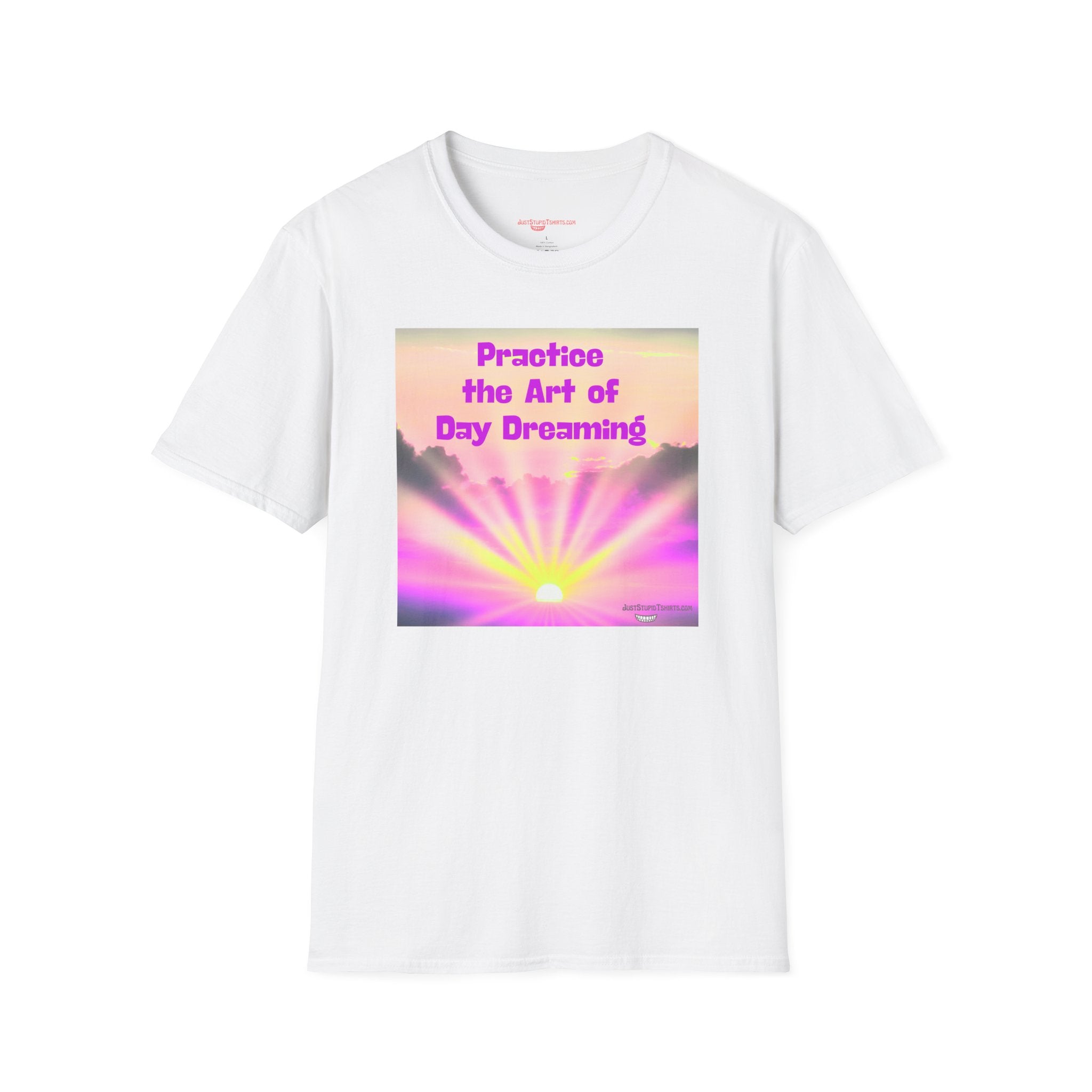 "Practice the Art of Day Dreaming" Retro Sunset Graphic T-Shirt — Inspirational Gift, girl gift, daughter gift, wife gift, lover gift