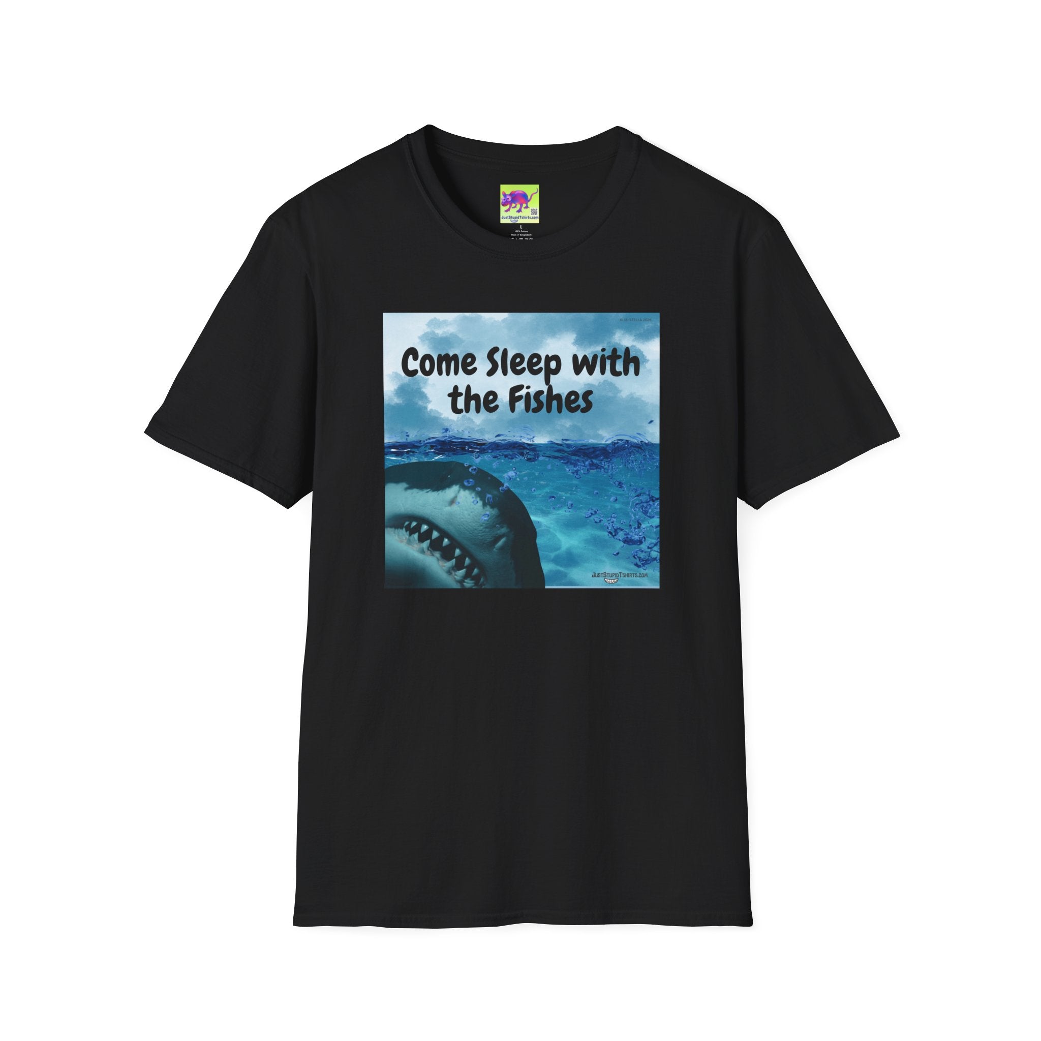 "Come Sleep With The Fishes" T-Shirt — Shark Ocean Graphic Tee-