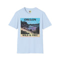 Oregon Wild & Free Scenic T-Shirt — Harris Beach, Oregon Vintage River Landscape Tee