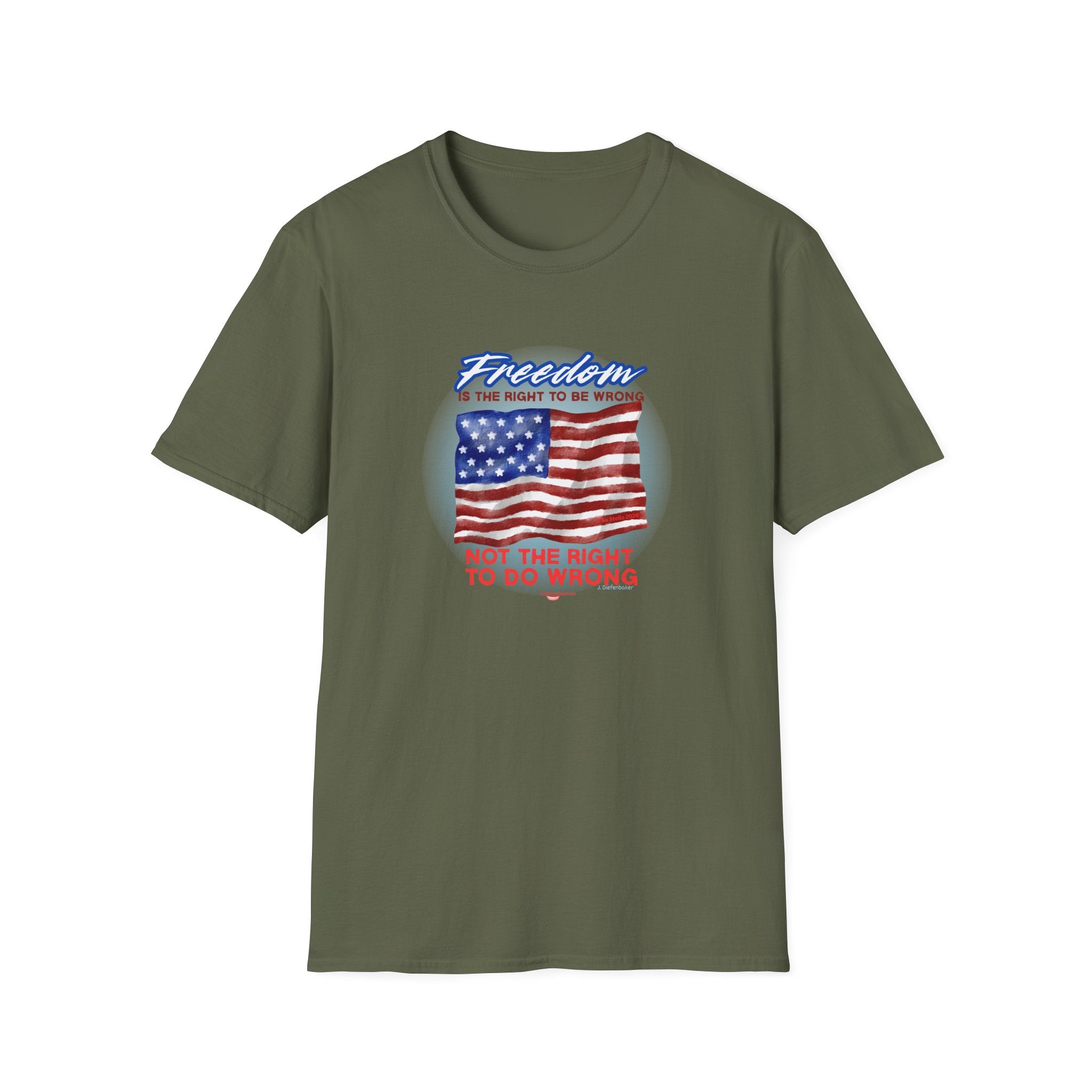 Freedom is the Right to be Wrong -Patriotic-Tee Freedom Flag T-Shirt 250 America- USA- FREEDOM- July 4th
