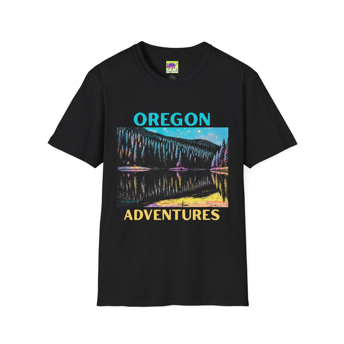 Oregon Adventures T‑Shirt — Scenic Mountain & Lake Graphic