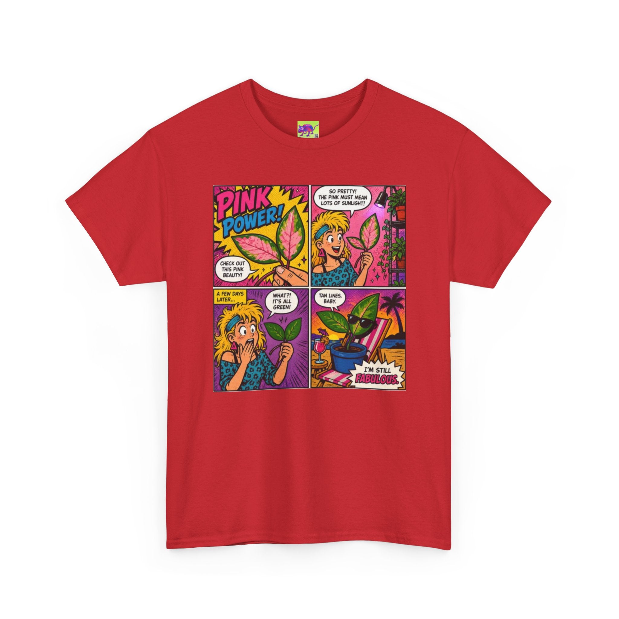 Comic Girl Graphic Tee — "Pink Power" Pop Art Shirt