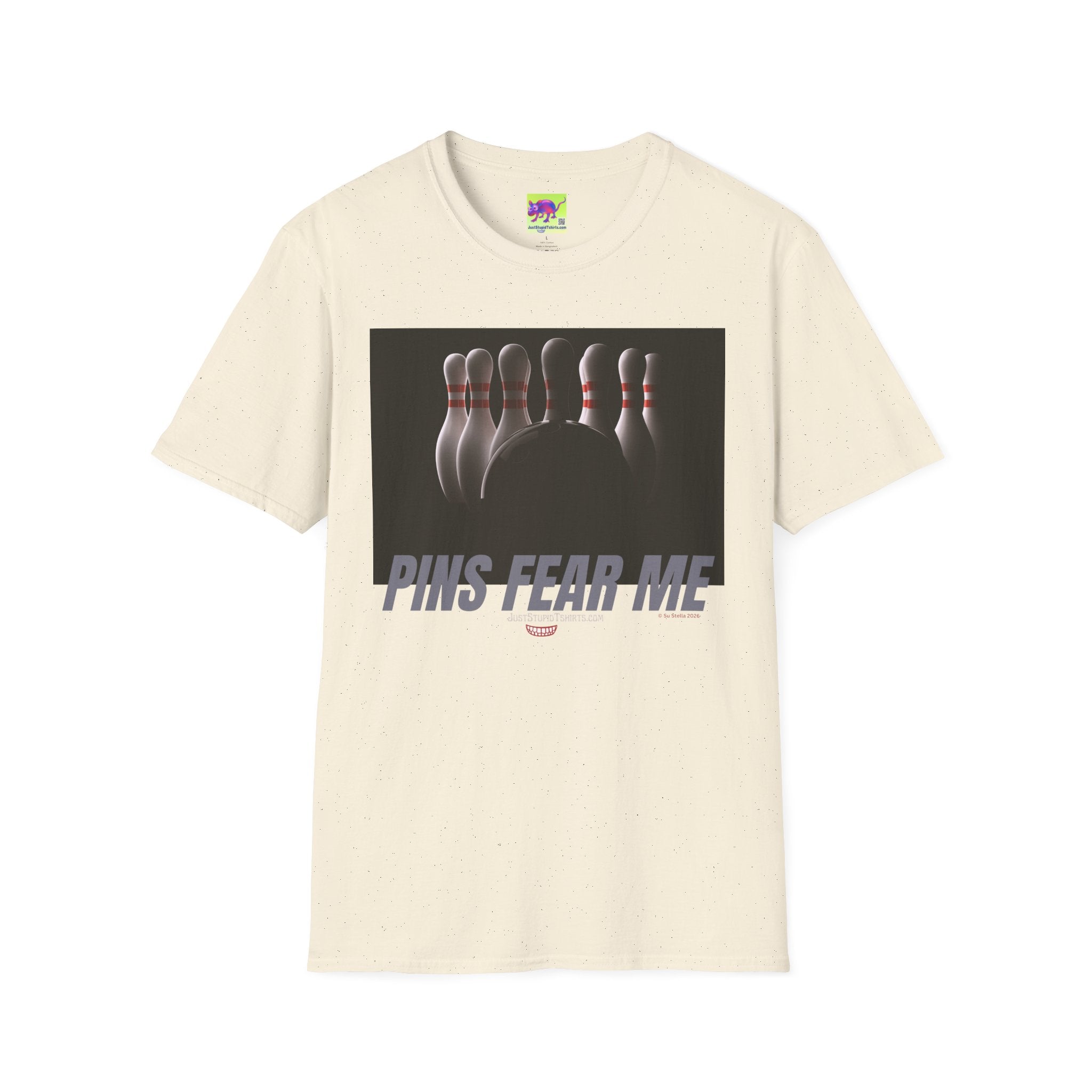 'Pins Fear Me' -Graphic Tee for Bowlers & Sports Fans, Bowling T-Shirt —