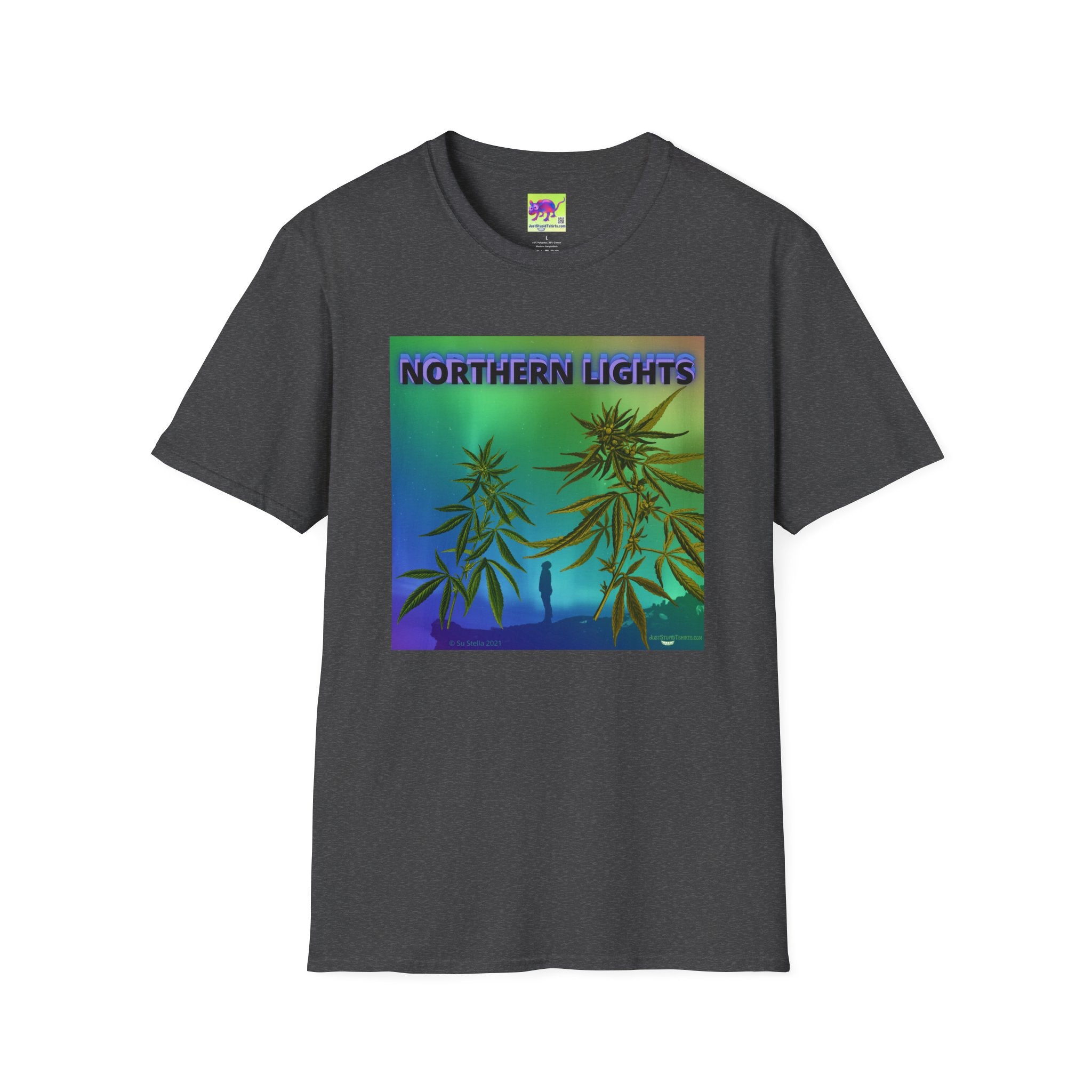 Northern Lights Cannabis Graphic T-Shirt — Psychedelic Plant Tee