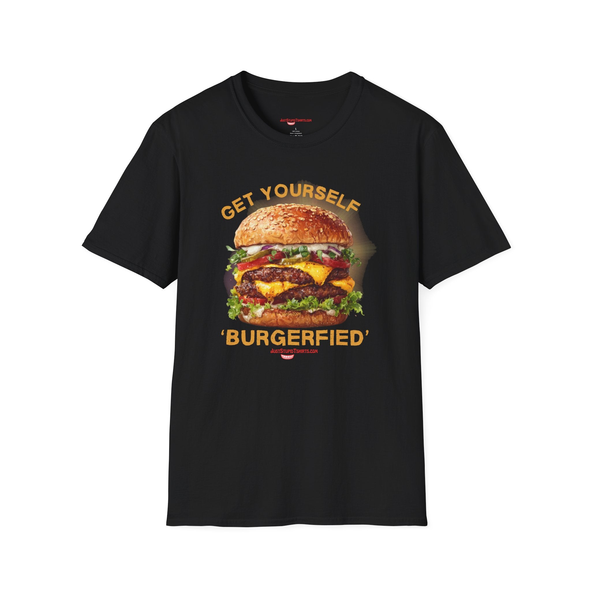 'Get Yourself Burgerfied' T-Shirt — Graphic Tee- Meat Lovers, Grill Master, Dad Shirt, Grad Shirt