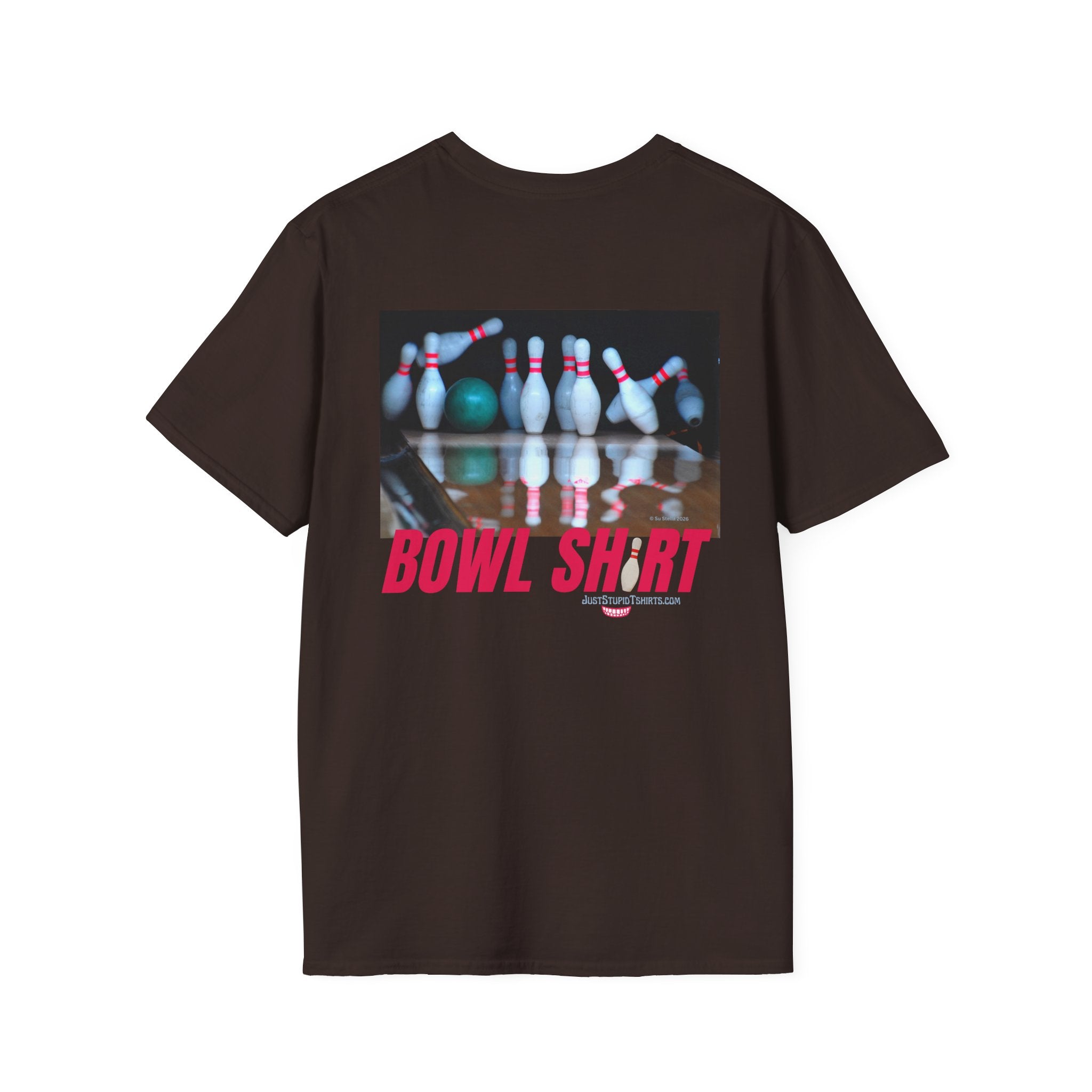 this is BOWL SHIRT - Bowlers shirt- League Night Bowling- Bowlers Gift -Unisex Softstyle T-Shirt