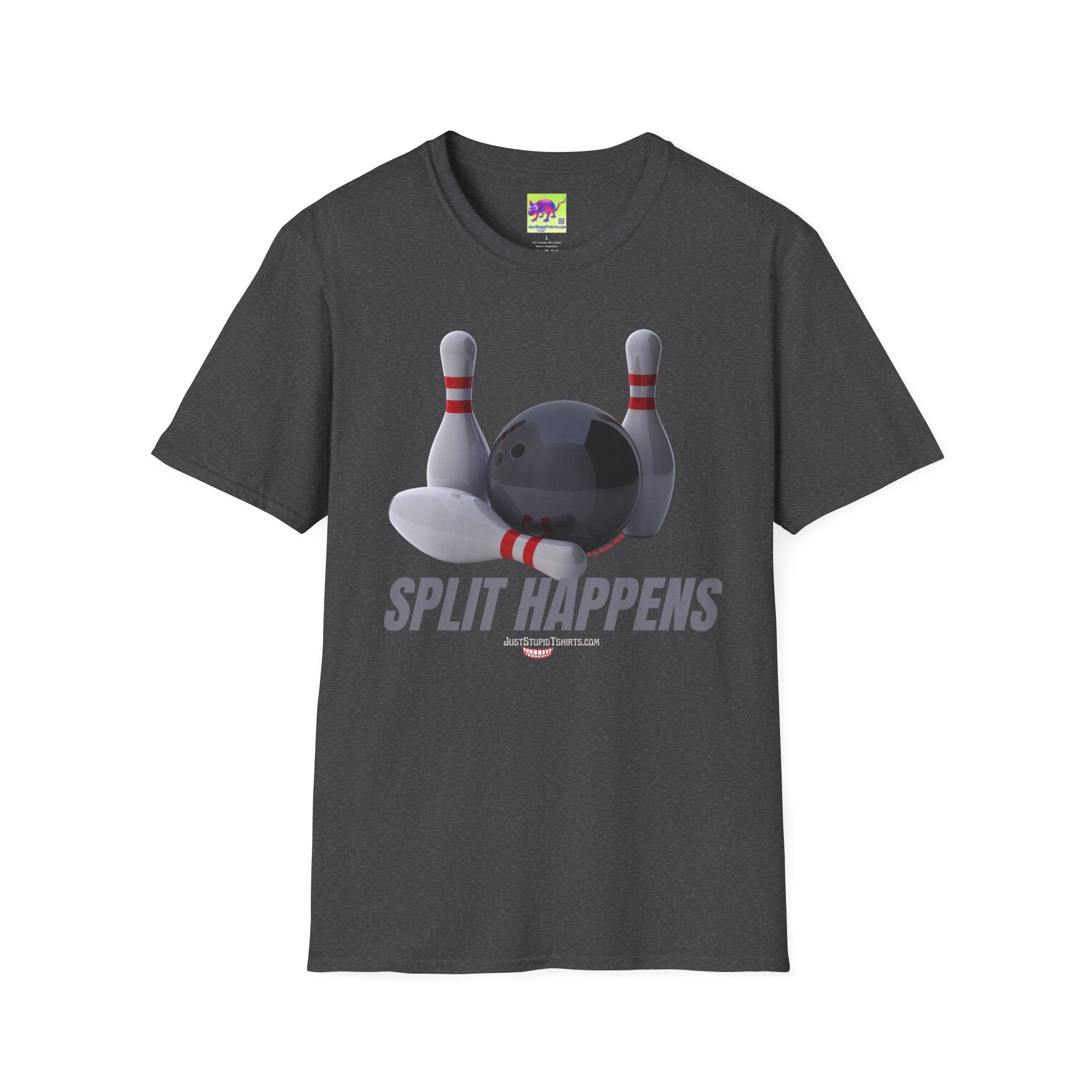 "Split Happens" Graphic Tee Bowling Shirt — 1 sided bowling shirt - bowler gift- bowling lover