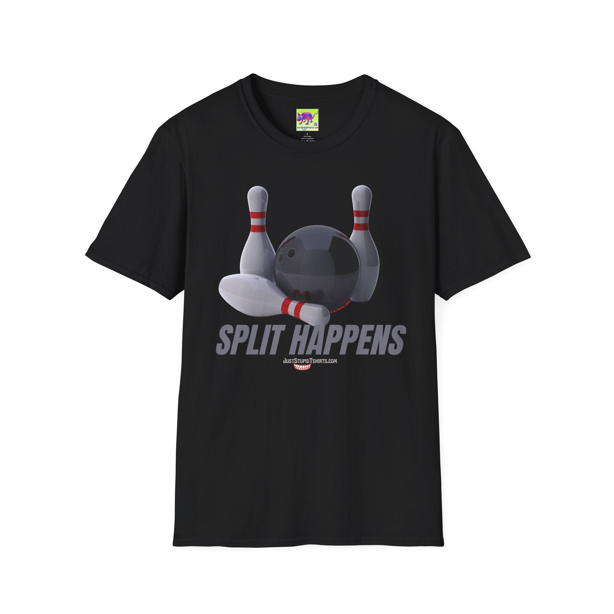 "Split Happens" Graphic Tee Bowling Shirt — 1 sided bowling shirt - bowler gift- bowling lover