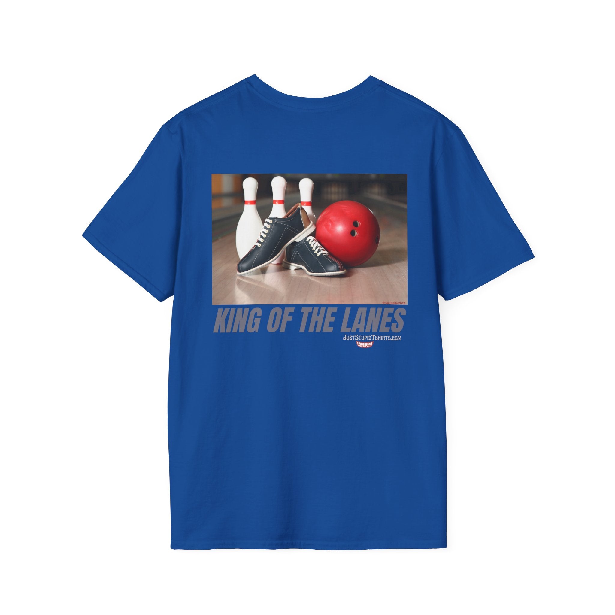King of the Lanes Bowling T-Shirt — Retro Bowling Ball & Pins Tee