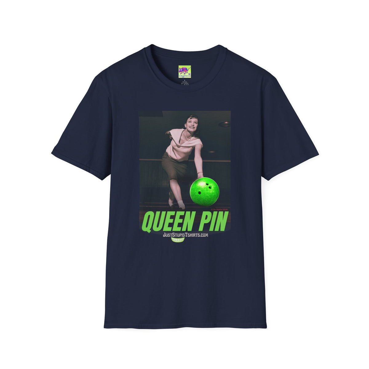 Queen Pin Bowling T‑Shirt-bowler- girl bowlers- lady bowler- bowler gift