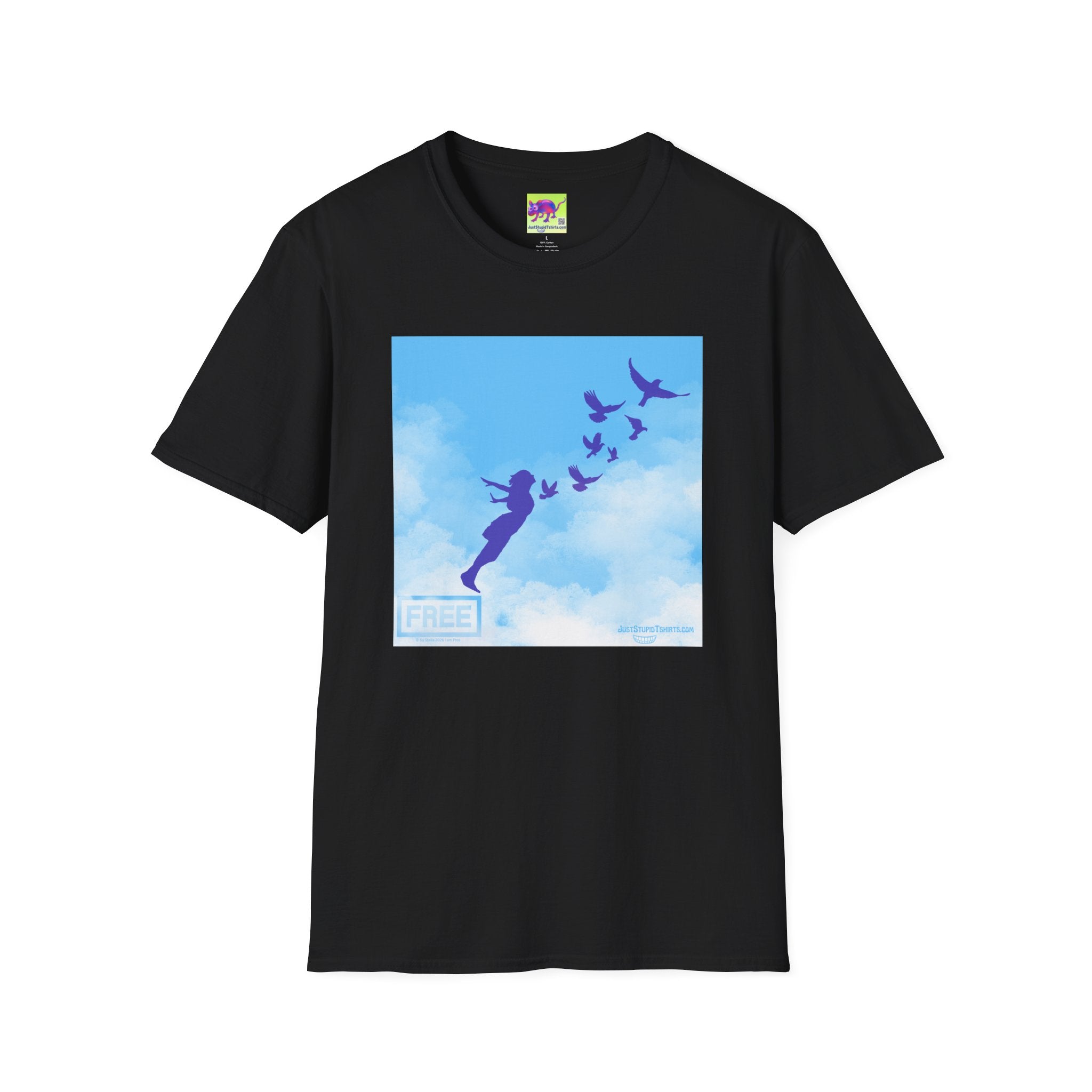 'She Flies' T-Shirt — Fly with the Birds in the Sky- Graphic Tee