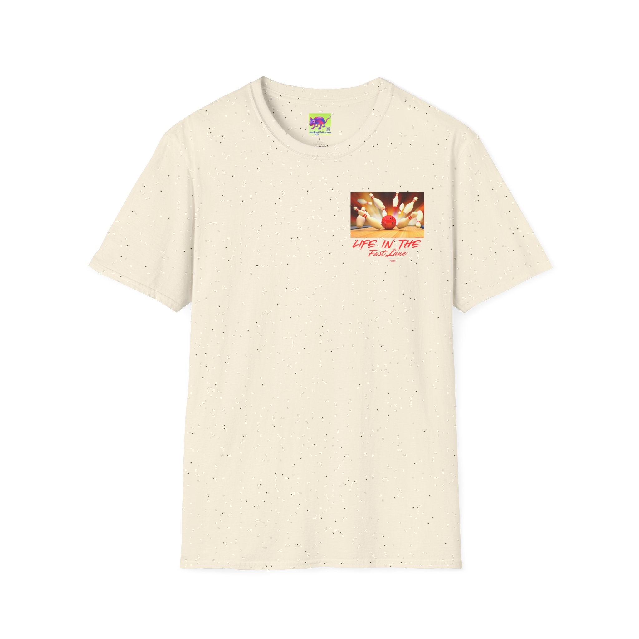 'Life in the Fast Lane' Bowling Graphic Tee- 2 sided Bowling Shirt- League Night shirt