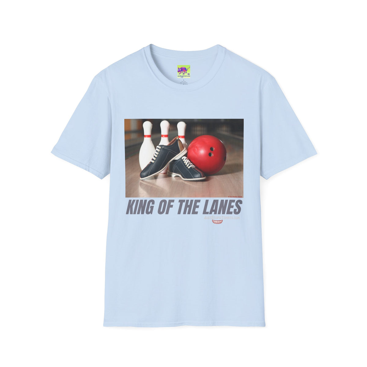 King of the Lanes-  Retro Bowling Ball & Pins Tee- Bowling T-Shirt - League Night Bowlers Shirt