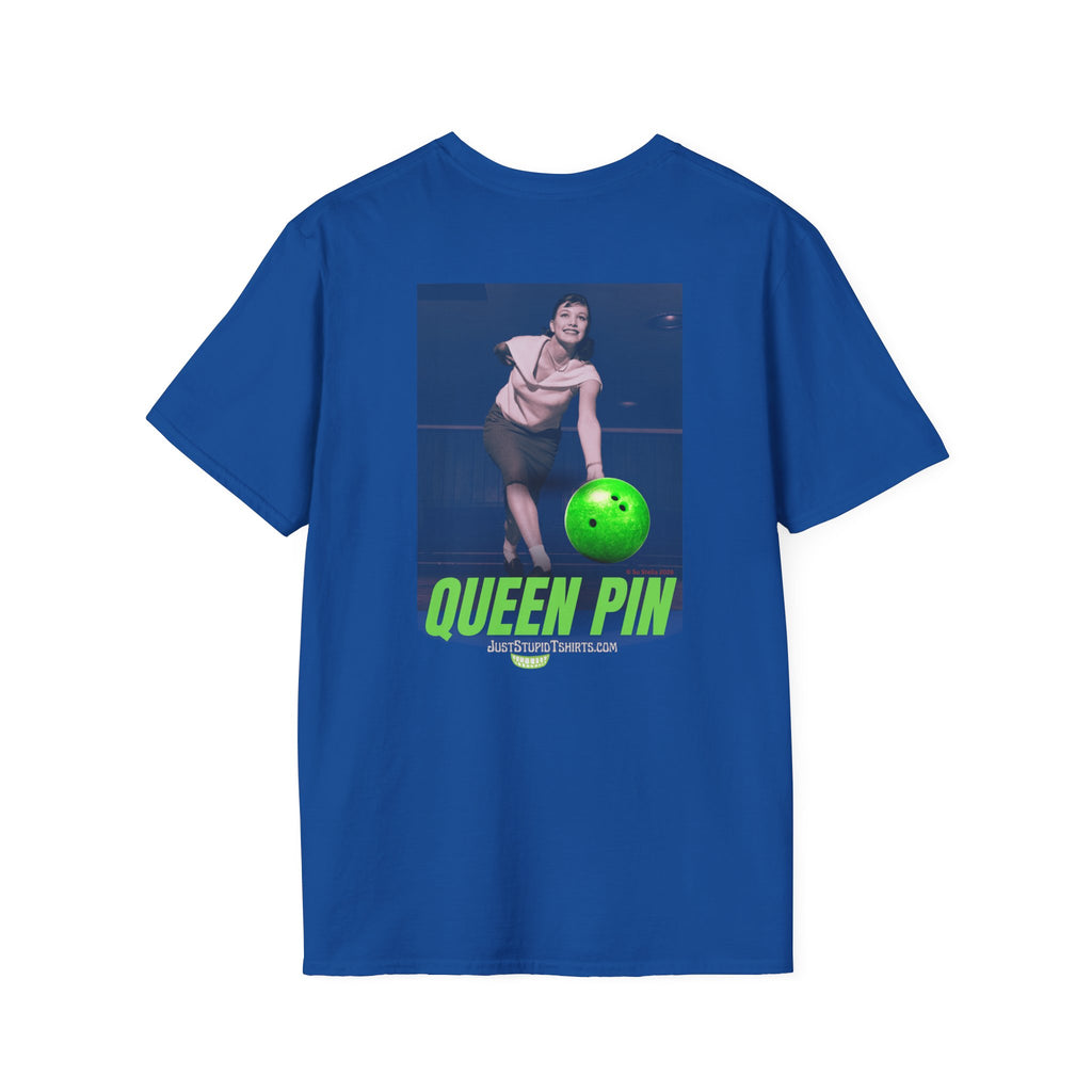 Queen Pin Bowling Tee — You Rule the Lanes - Vintage Pinup Graphic T-Shirt