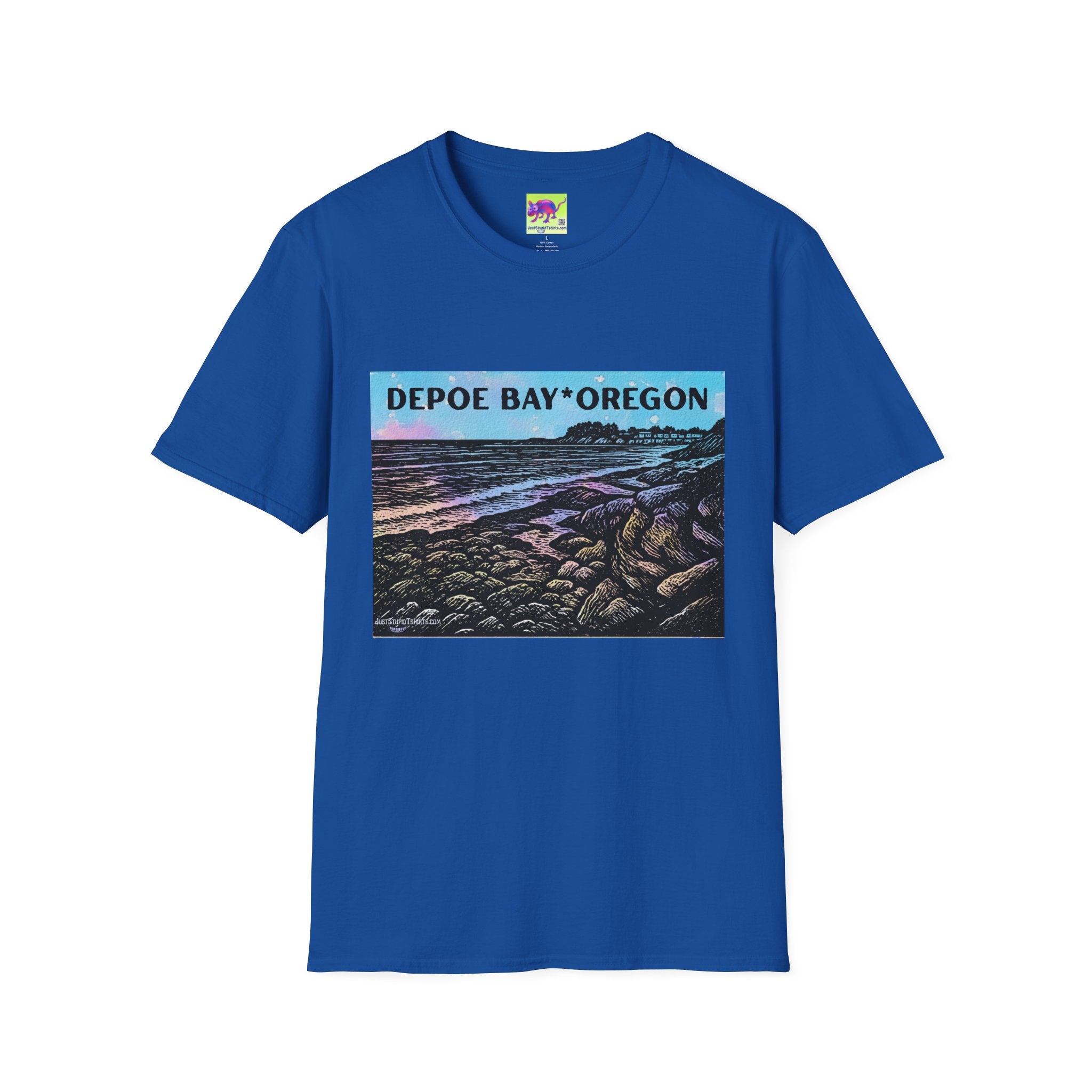 Depoe Bay, Oregon T-Shirt — Vintage Coastal Surf & Rocky Shore Graphic Tee