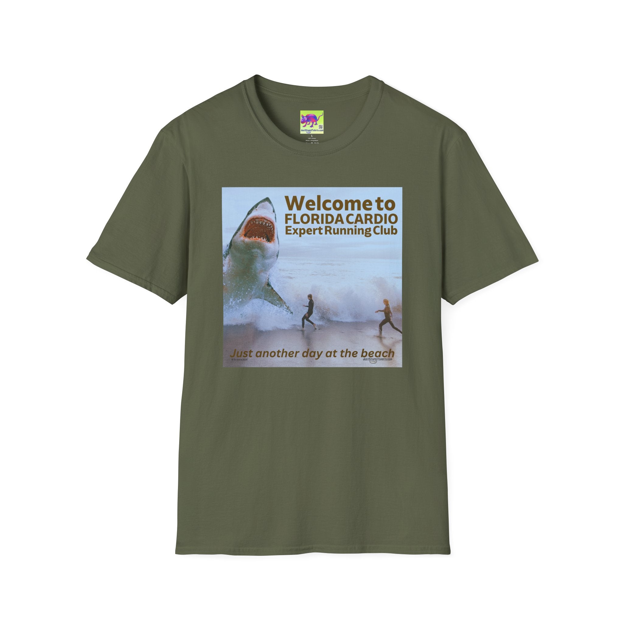 Welcome to Florida Cardio Shark T-Shirt — 'Expert Running Club' Beach Humor Tee