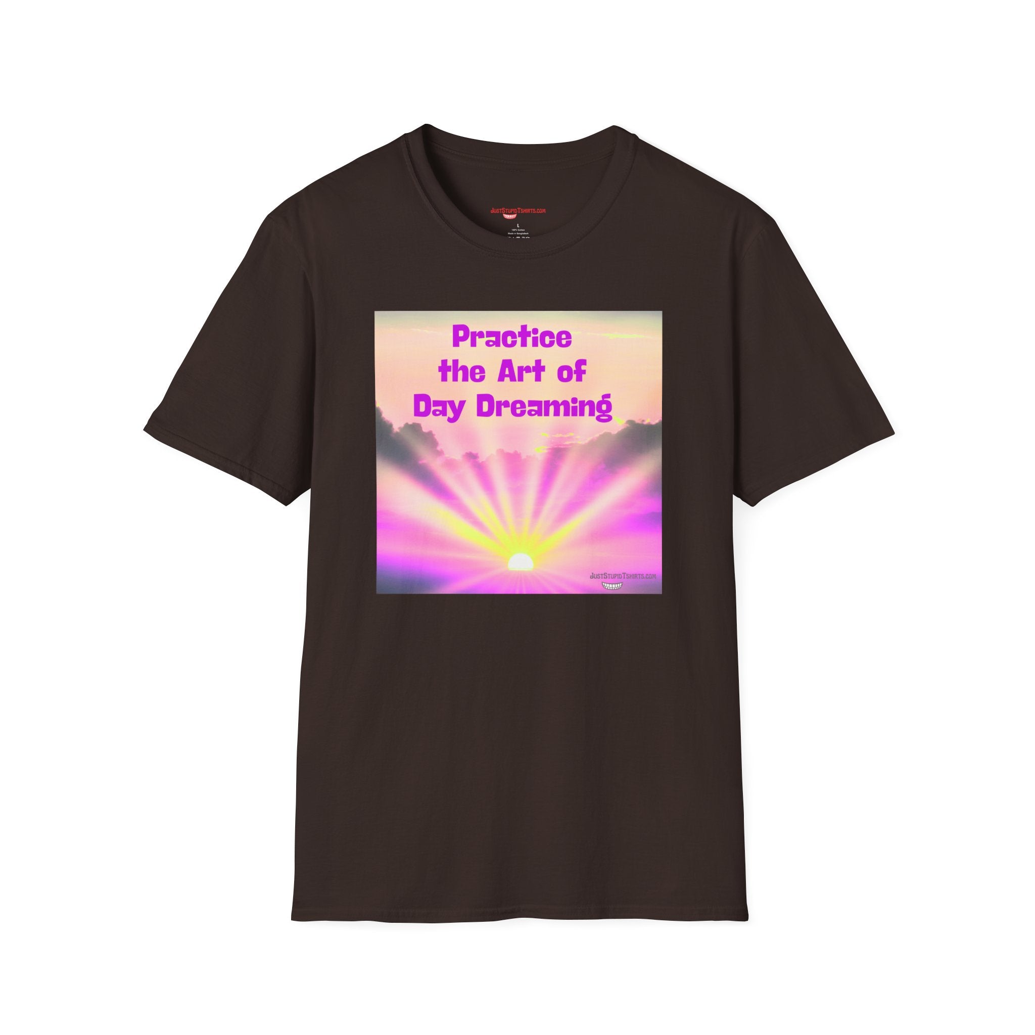 "Practice the Art of Day Dreaming" Retro Sunset Graphic T-Shirt — Inspirational Gift, girl gift, daughter gift, wife gift, lover gift