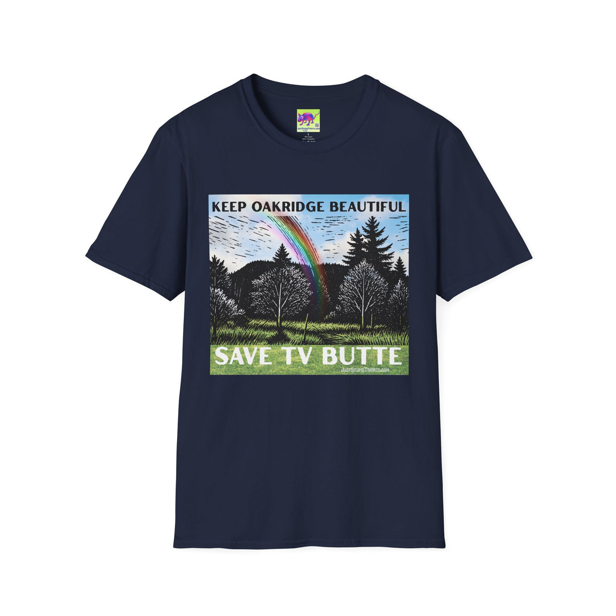 Save TV Butte - Keep Oakridge Beautiful T‑Shirt — Rainbow Forest Conservation Tee