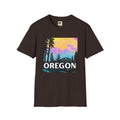Oregon Sunset Mountain T-Shirt — Colorful Pine Forest Graphic Tee- Cascade Lakes Scenic Byway, Oregon