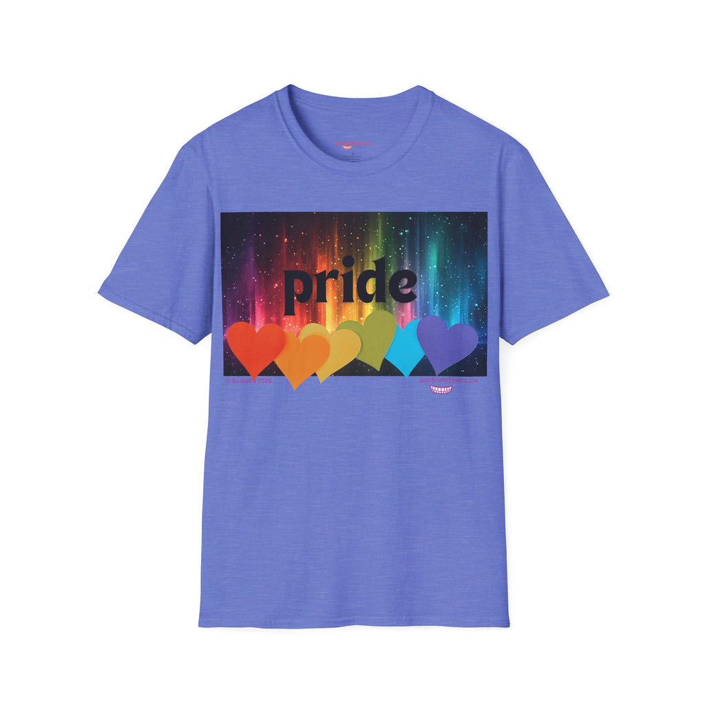 Pride Rainbow Hearts T‑Shirt — Colorful Pride Graphic Tee- LGBTQ shirt, pride month shirt