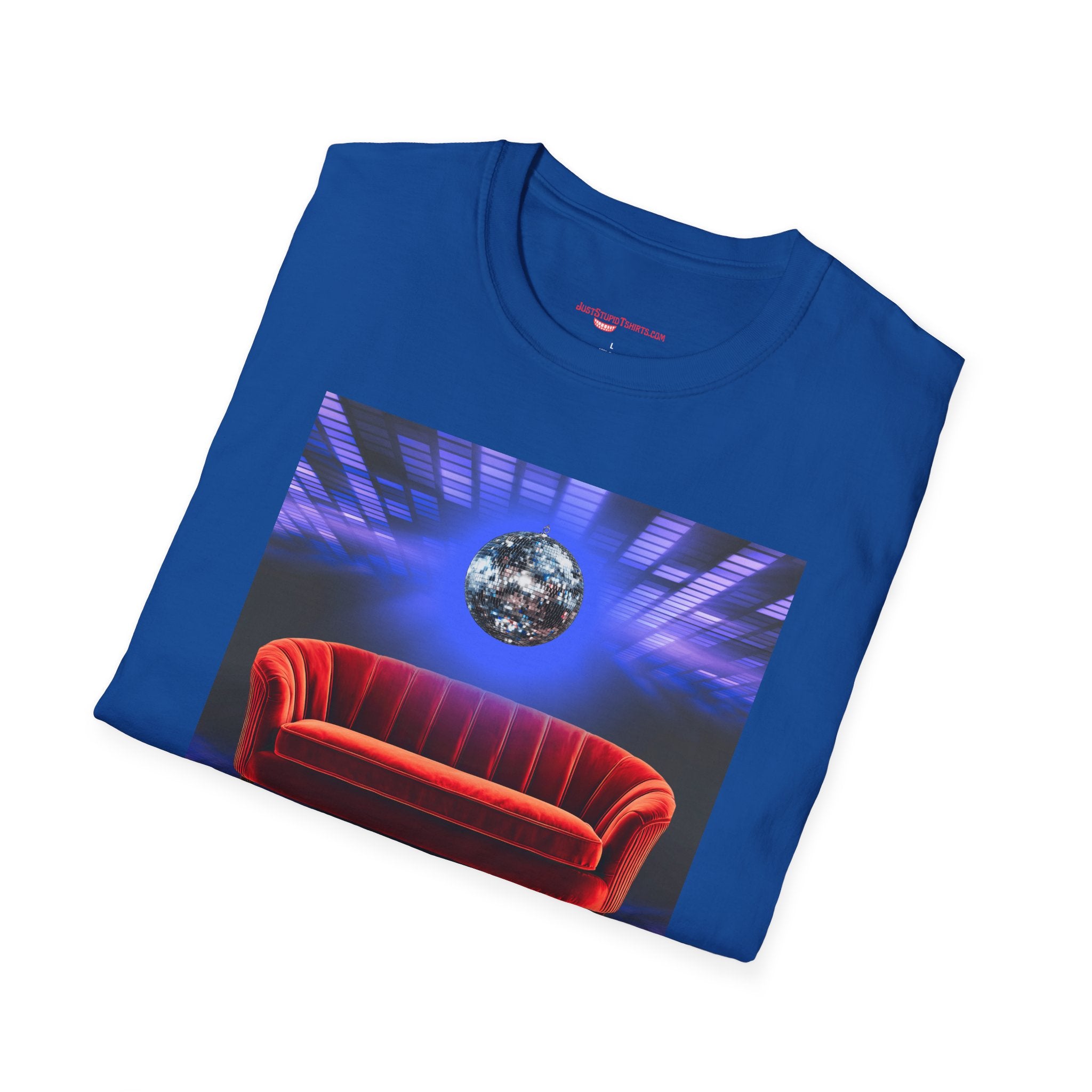 'Love Seat Lover'  ~Retro Disco Sofa T-Shirt — Sexy Red Velvet Love Seat  Graphic Tee- Feel the love