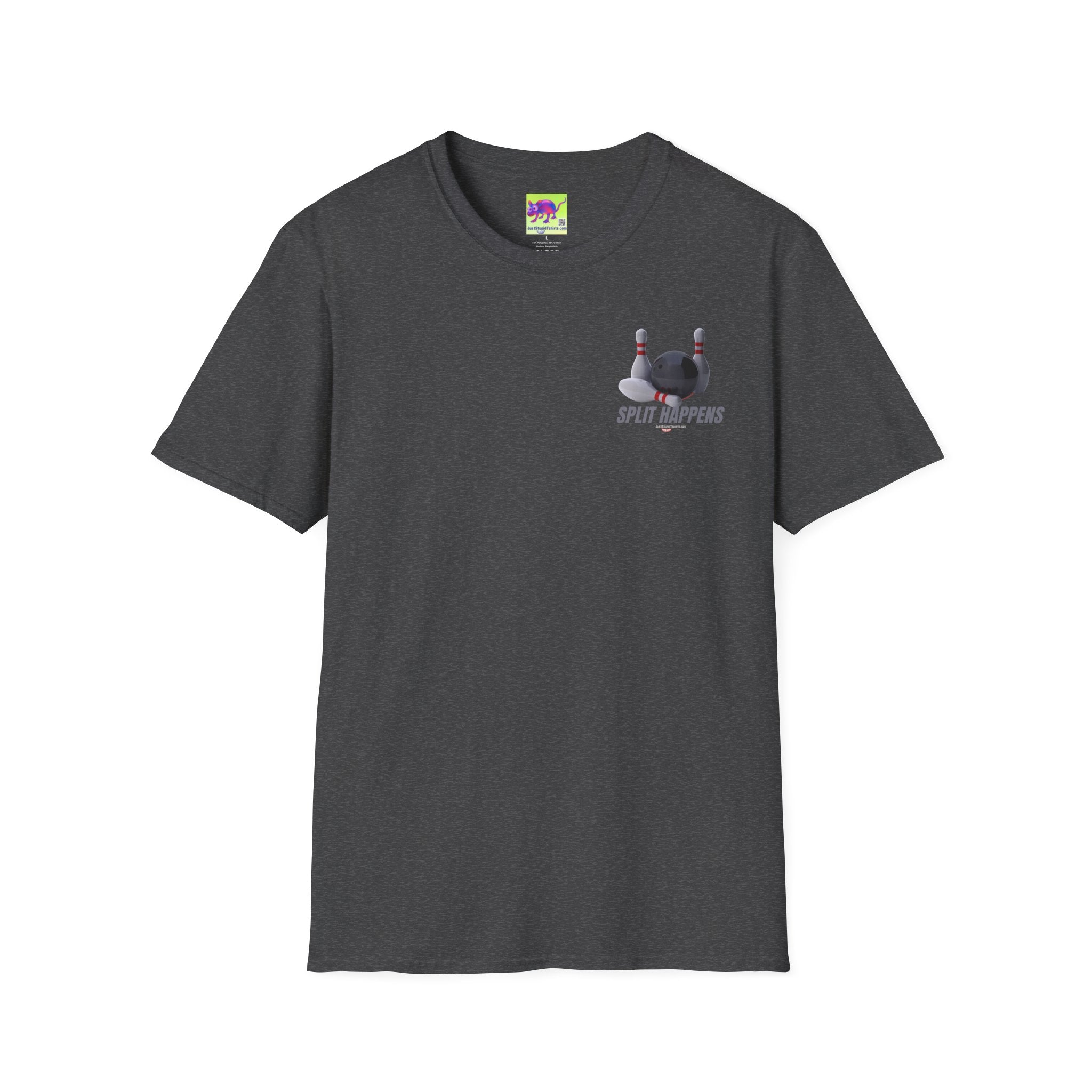 Split Happens Bowling T-Shirt —2 sided - Funny Bowling Shirt- bowling gear