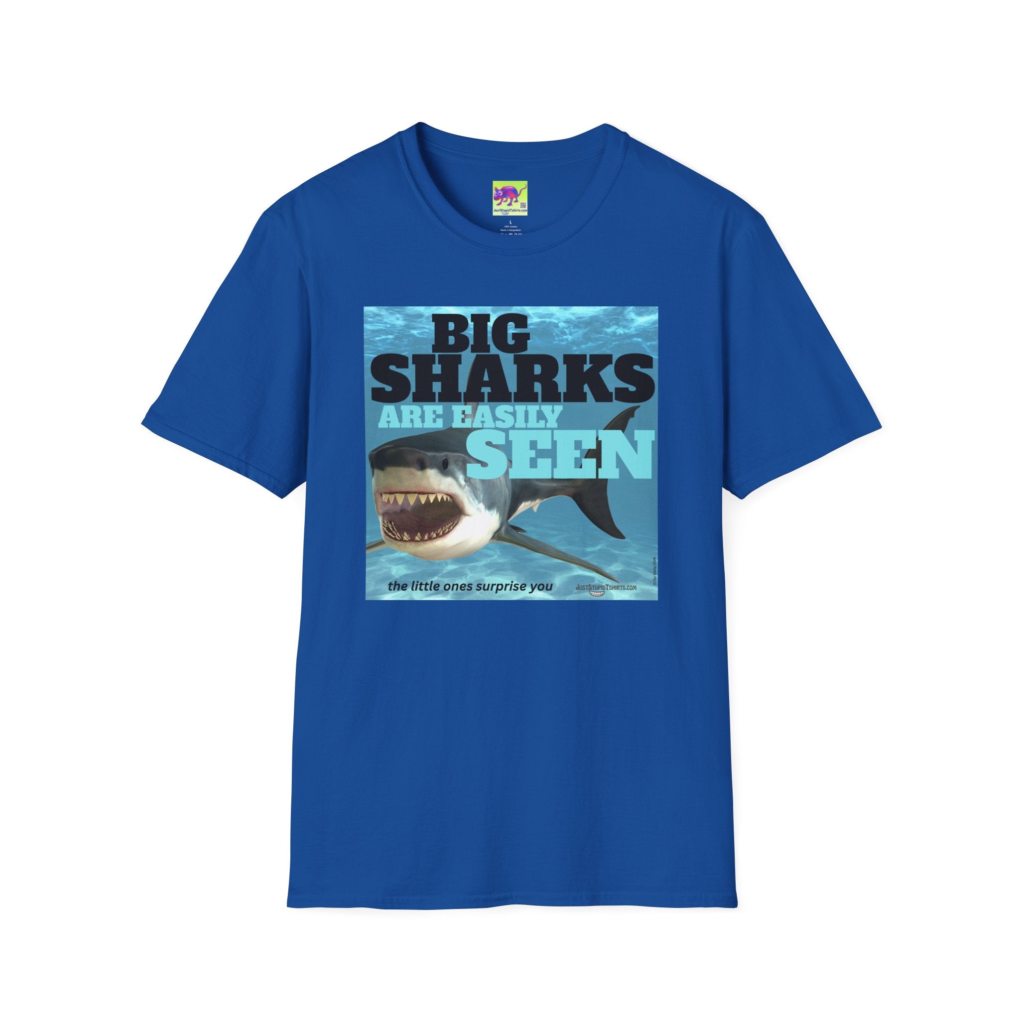 Big Sharks Are Easily Seen T-Shirt — Funny Shark Graphic Tee- shark week-