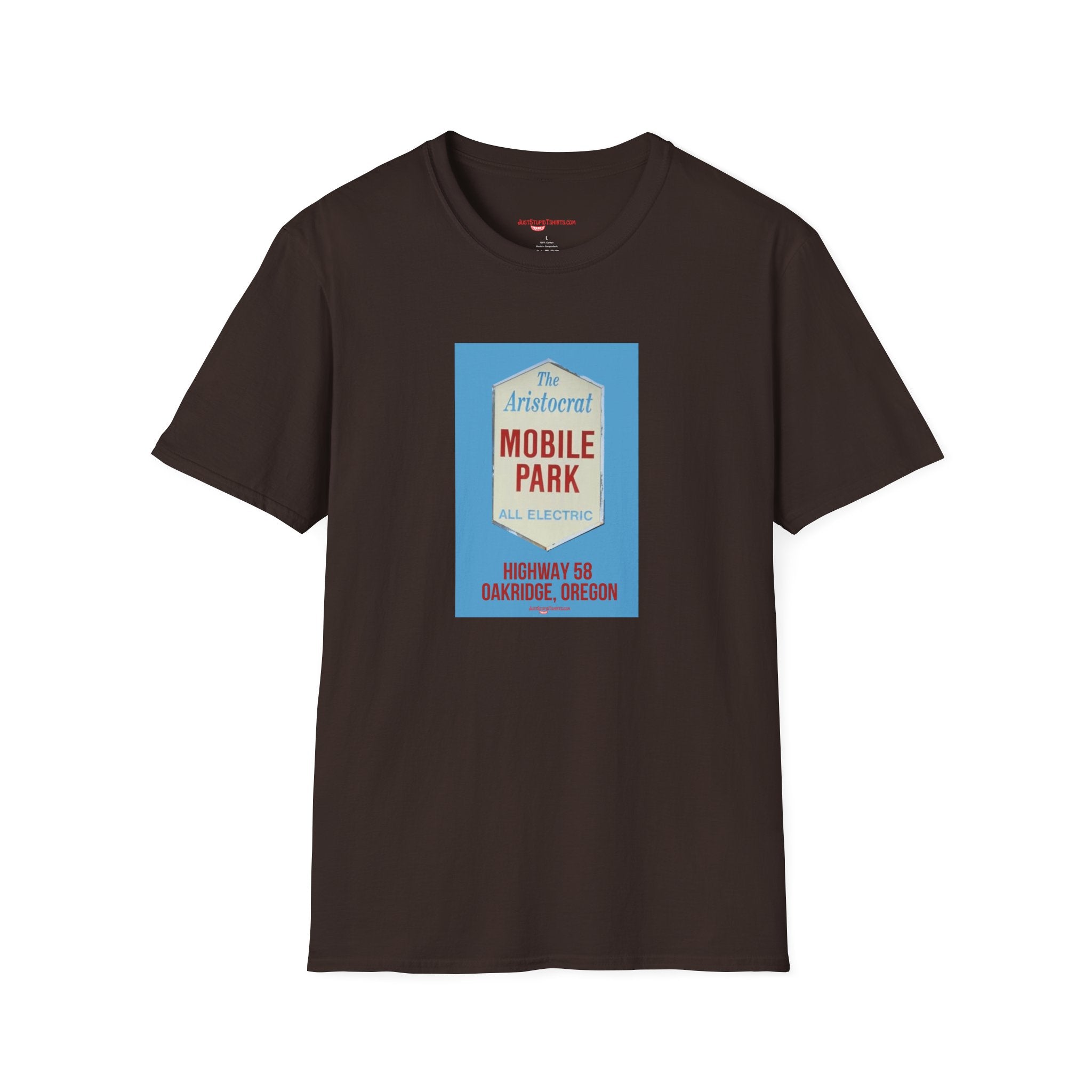 The Aristocrat Mobile Park Sign T-Shirt — Retro Highway 58 Vintage Graphic-