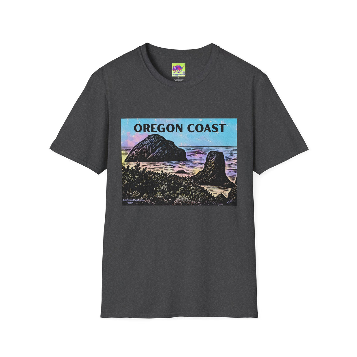 Oregon Coast T-Shirt — Vintage Coastal Sunset Graphic Tee- Harris Beach, Oregon